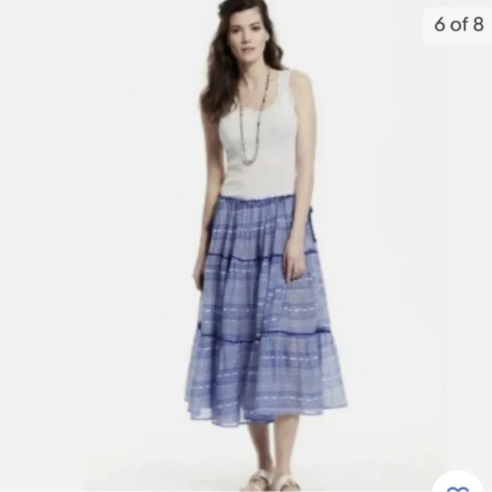 Carolina K 3 Way Dress Chicken Print Cotton /Silk Sz XS Maxi Skirt Dress - Picture 8 of 8